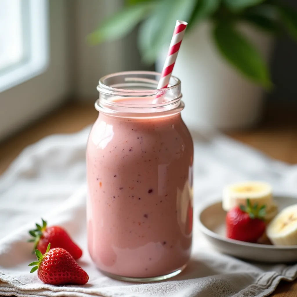 Smoothie banane-fraise