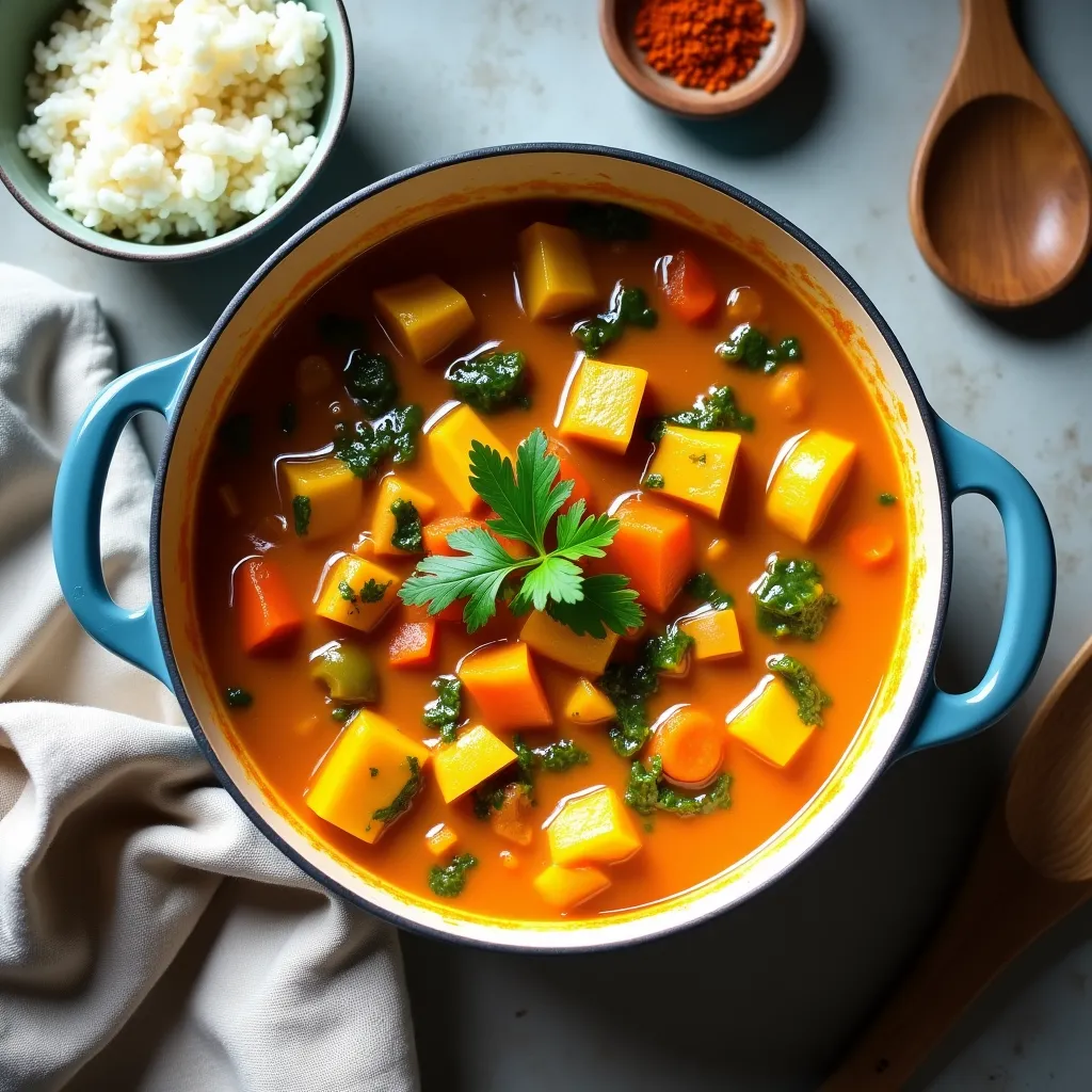 Curry de légumes au lait de coco