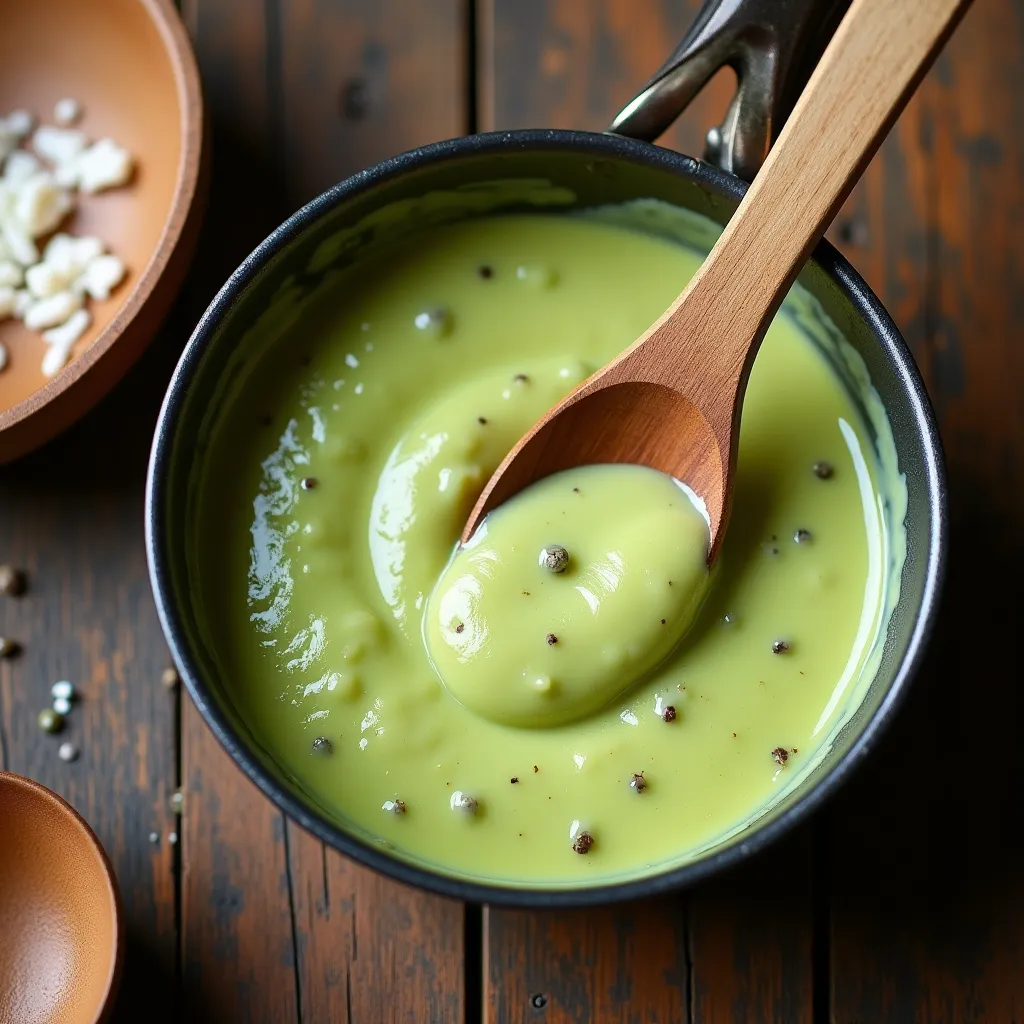 Sauce au poivre vert crémeuse